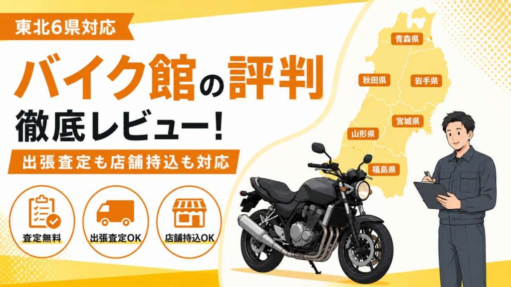 バイク館の評判 徹底レビュー｜東北6県対応・出張査定も店舗持込も対応