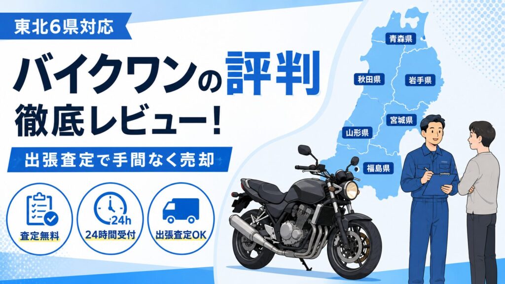 バイクワンの評判 徹底レビュー｜東北6県対応・24時間受付・出張査定OK