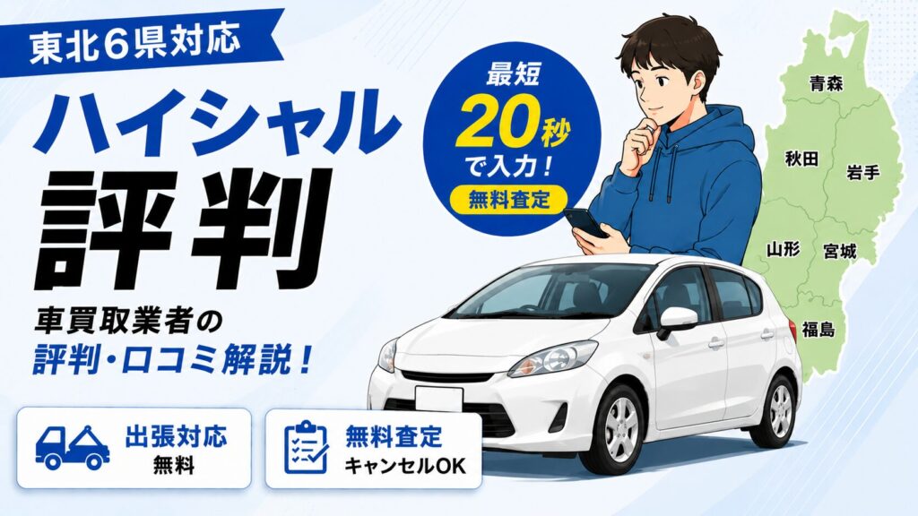 ハイシャル評判｜東北6県対応・車買取業者の評判口コミ解説